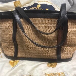 Stylish Black and Tan Tote Bag